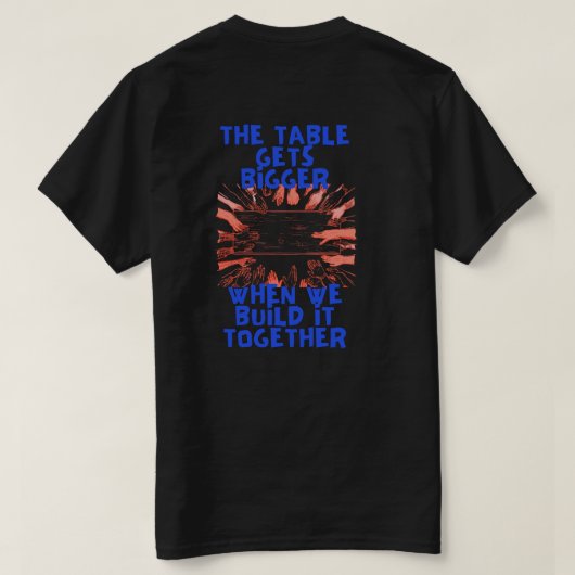De Tafel Wordt Groter T-shirt (Design achterkant)
