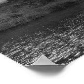 De Taff in Bute Park, Cardiff - BW Poster (Hoek)