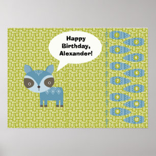 De Tail op het Raccoon-spelspel Poster