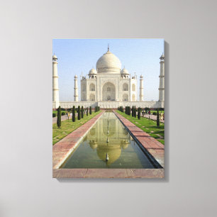 De Taj Mahal, Agra, Uttar Pradesh, India, Canvas Afdruk