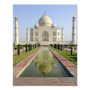 De Taj Mahal, Agra, Uttar Pradesh, India, Foto Afdruk