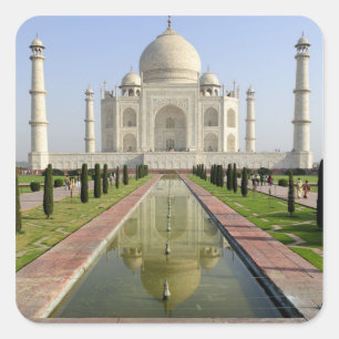 De Taj Mahal, Agra, Uttar Pradesh, India, Vierkante Sticker