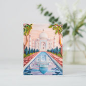 De Taj Mahal bij zonsopgang Briefkaart (Staand voorkant)