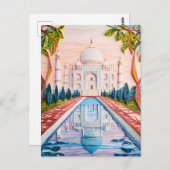 De Taj Mahal bij zonsopgang Briefkaart (Voorkant / Achterkant)