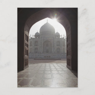 De Taj Mahal heeft door de deur naar de Briefkaart
