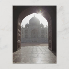 De Taj Mahal heeft door de deur naar de Briefkaart