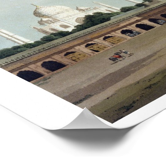 De Taj Mahal in Agra, uit 'Oriental Scenery': Twe Poster (Hoek)