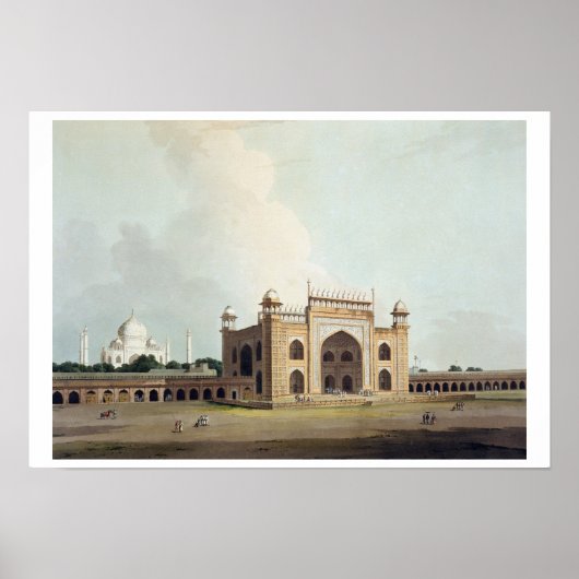 De Taj Mahal in Agra, uit 'Oriental Scenery': Twe Poster (Voorkant)