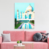 De Taj Mahal onder een Dawn Sky Canvas Afdruk (Insitu (Woonkamer))