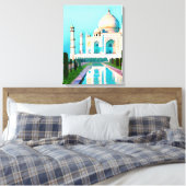 De Taj Mahal onder een Dawn Sky Canvas Afdruk (Insitu (Slaapkamer))