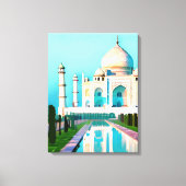 De Taj Mahal onder een Dawn Sky Canvas Afdruk (Voorkant)