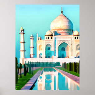 De Taj Mahal onder een Dawn Sky Poster