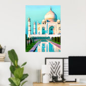 De Taj Mahal onder een Dawn Sky Poster (Thuiskantoor)