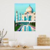 De Taj Mahal onder een Dawn Sky Poster (Keuken)