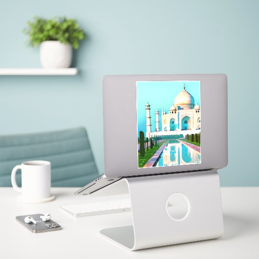 De Taj Mahal onder een Dawn Sky Sticker (Laptop op bureau)