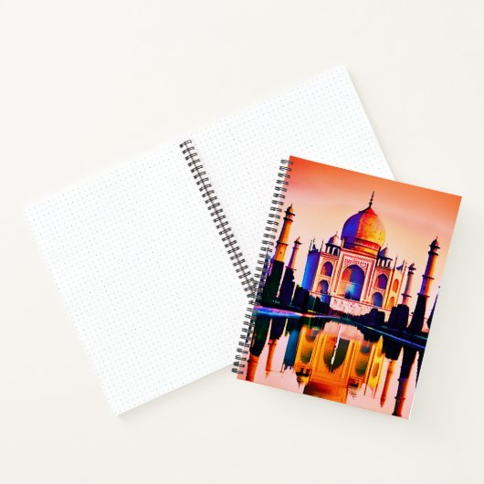 De Taj Mahal tegen een Sunset Sky Journal Notitieboek (Binnen)