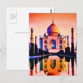 De Taj Mahal tegen een zonnehemel Briefkaart (Voorkant / Achterkant)