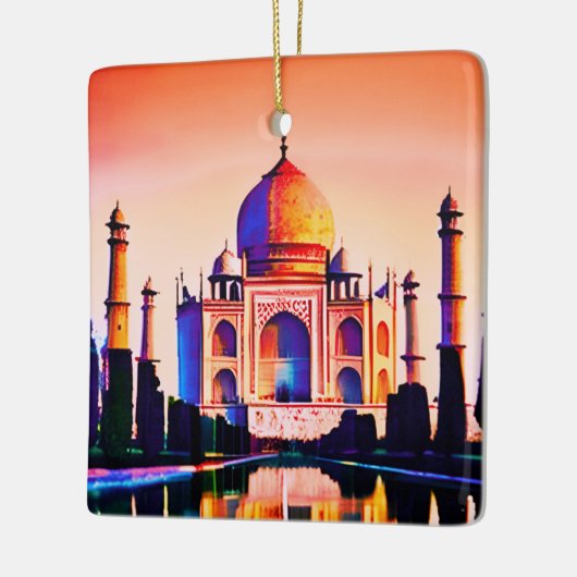 De Taj Mahal tegen een zonnehemel Keramisch Ornament (Links)