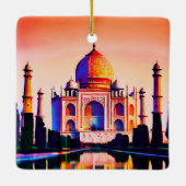 De Taj Mahal tegen een zonnehemel Keramisch Ornament (Achterkant)