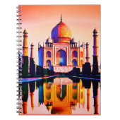 De Taj Mahal tegen een zonnehemel Notitieboek (Voorkant)