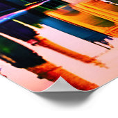 De Taj Mahal tegen een zonnehemel Poster (Hoek)