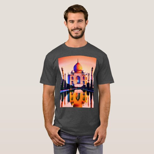 De Taj Mahal tegen een zonnehemel T-shirt (Voorkant volledig)