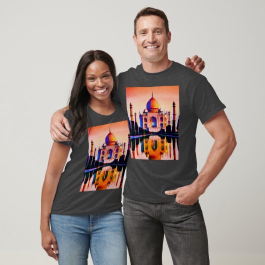 De Taj Mahal tegen een zonnehemel T-shirt (Unisex)