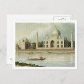 De Taj Mahal, Tomb van de keizer Shah Jehan en Briefkaart (Voorkant / Achterkant)