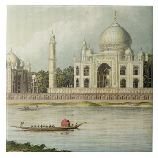 De Taj Mahal, Tomb van de keizer Shah Jehan en Tegeltje (Voorkant)