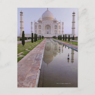 De Taj Mahal weerspiegelde perfect de stilte Briefkaart