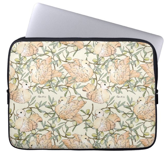 De tak en duif laptop sleeve (Voorkant)
