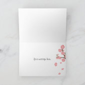 De Tak van de Bloesems van de kers dankt u Bedankkaart (Binnen)
