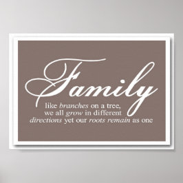 De Tak van de familie op een Citaat van de Ankerij Poster
