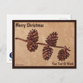 De Tak van de Kon van de pine op Oud Papier Briefkaart (Voorkant / Achterkant)