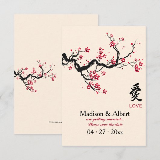 De Tak van de liefde sparen de Aankondiging van de (Voorkant / Achterkant)