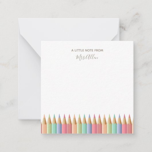 De "Take-Home Note"-kaarten van de leraar Notitiekaartje (Voorkant)