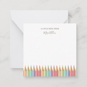 De "Take-Home Note"-kaarten van de leraar Notitiekaartje