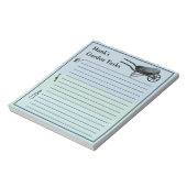 De taken van de tuin om Lijst te doen Notitieblok (Linkerzijde)