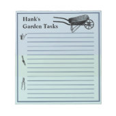 De taken van de tuin om Lijst te doen Notitieblok (Voorkant)