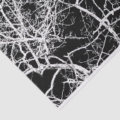 De takken van de boom op zwarte achtergrond tissuepapier (Detail)