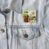 De Tale van de betoverde Paardschoen Scheherazade Vierkante Button 5,1 Cm (In situ)