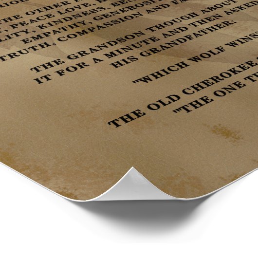 De Tale van Twee Wolven Poster (Hoek)