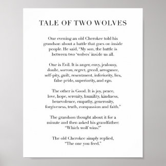 De Tale van Twee Wolven Poster