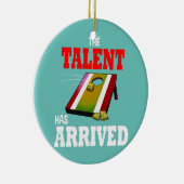 De talent heeft corngaatspeler Papa gemaakt Keramisch Ornament (Rechts)