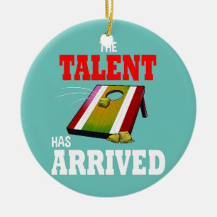 De talent heeft corngaatspeler Papa gemaakt Keramisch Ornament