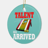 De talent heeft corngaatspeler Papa gemaakt Keramisch Ornament (Links)