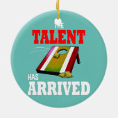 De talent heeft corngaatspeler Papa gemaakt Keramisch Ornament (Achterkant)