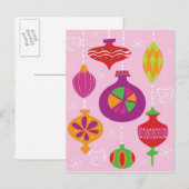 De talrijke die decoratie van Kerstmis in diffe Feestdagenkaart (Voorkant / Achterkant)