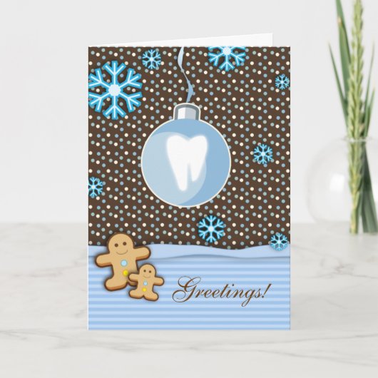 De tand Kies van de Peperkoek van de Kerstkaart Feestdagen Kaart (Voorkant)