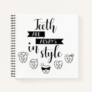 De tanden zijn altijd in stijl notitieboek